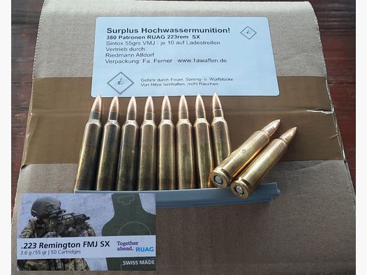 Munition SURPLUS RUAG 223rem VM 5,56x45