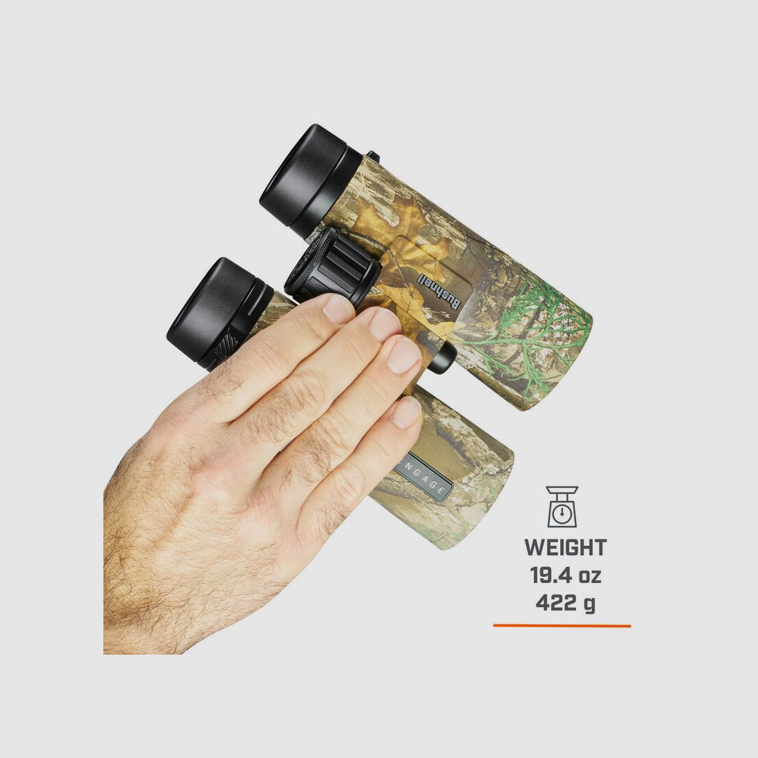 Prismáticos Bushnell Engage 'X' 10x42mm, Real Tree, EDX, FMC, sin plomo