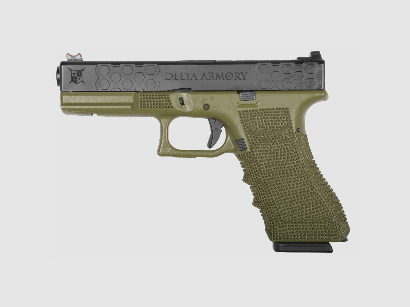 P03 GBB Airsoft Pistol in Olive | Delta Armory