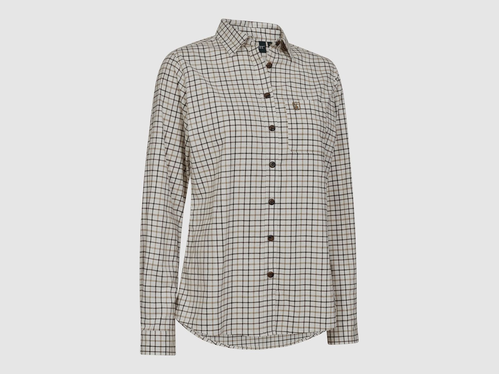 Lady Grace Hemd - Beige Check – Kleidergröße Damen: 48