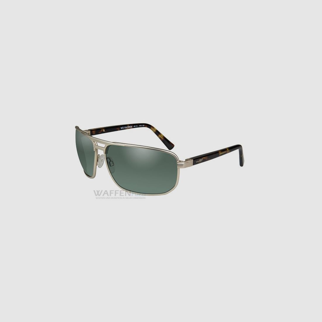 Wiley X Schießbrille Satin Gold mit polarisiertem Glas