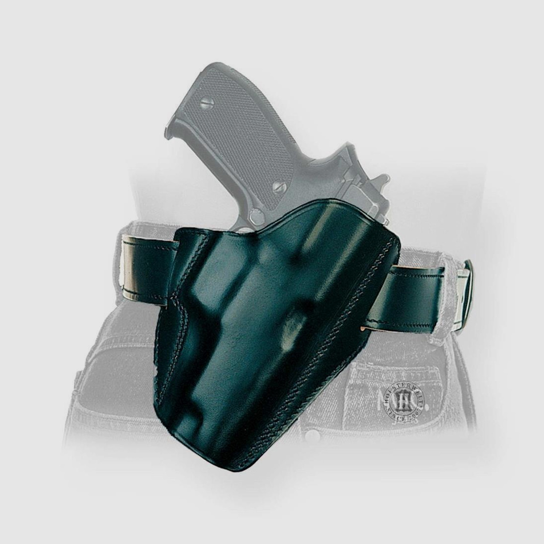 Schnellziehholster LIGHTNING "FBI" 2"-2 1/8" J-Frame S&W 31/34/36 Chief Special/37/38/40/60/442/640/940 BODYGUARD,HW 37/88,Röhm RG59-Rechtshänder-Schwarz