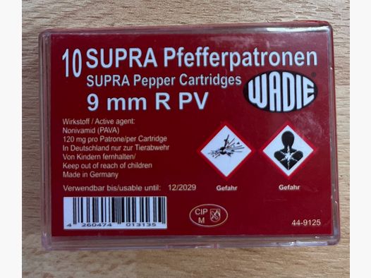 WADIE 44-9125 Pfeffermunition 9mm R PV für Revolver
