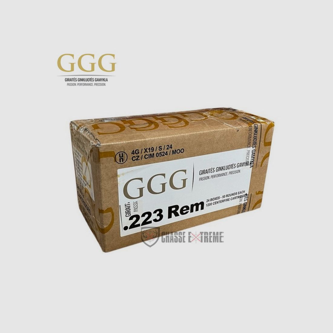 1000 Cartridges GGG Cal 223 Rem 55Gr FmjBT