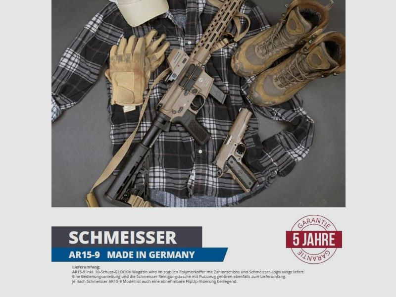 SCHMEISSER Selbstladebüchse Mod. AR15-9 M5FL -16,75 9mmLuger