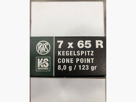 RWS CARTUCHOS 7 X 65 R 123 GR