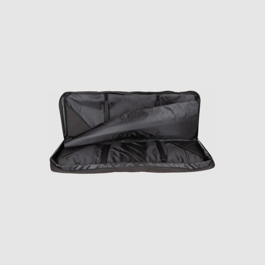 Rifle bag for 2 long guns up to 95cm, black, with divider and backpack straps
