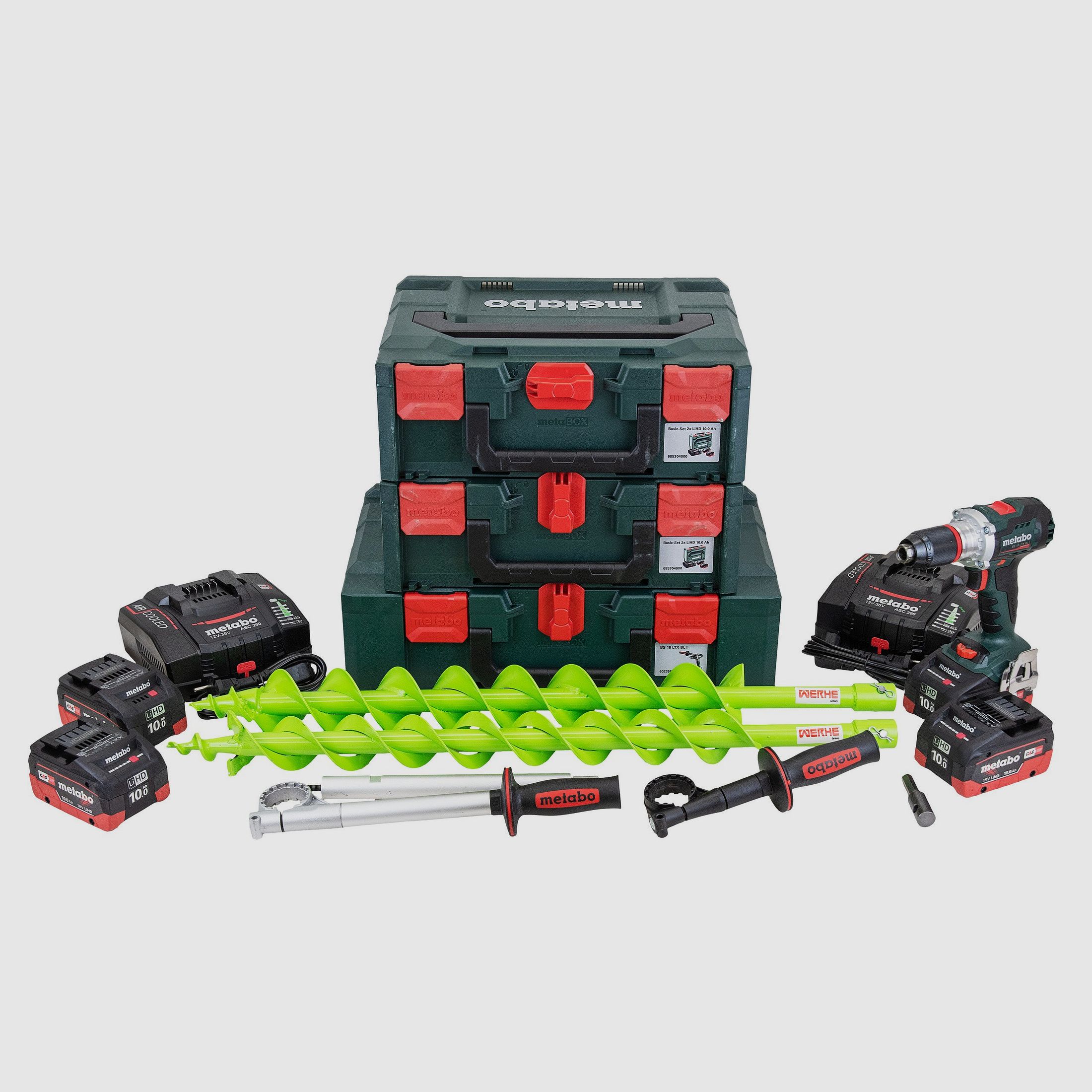 Set di trapani per piante con trapani leggeri e Metabo BS 18 LTX BL I