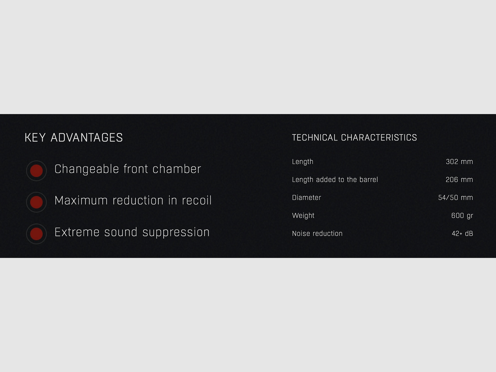 Silenzatore HQS SPECIAL IMPACT fino a calibro 7,62 mm incluso adattatore filettato Over Barrel