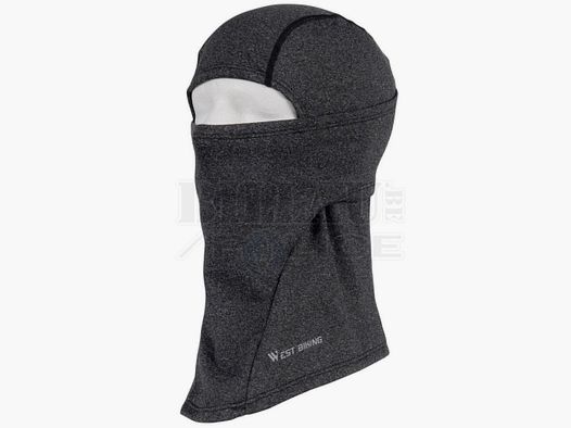 Graue Stretch-Fleece-Sturmhaube mit 1 Loch