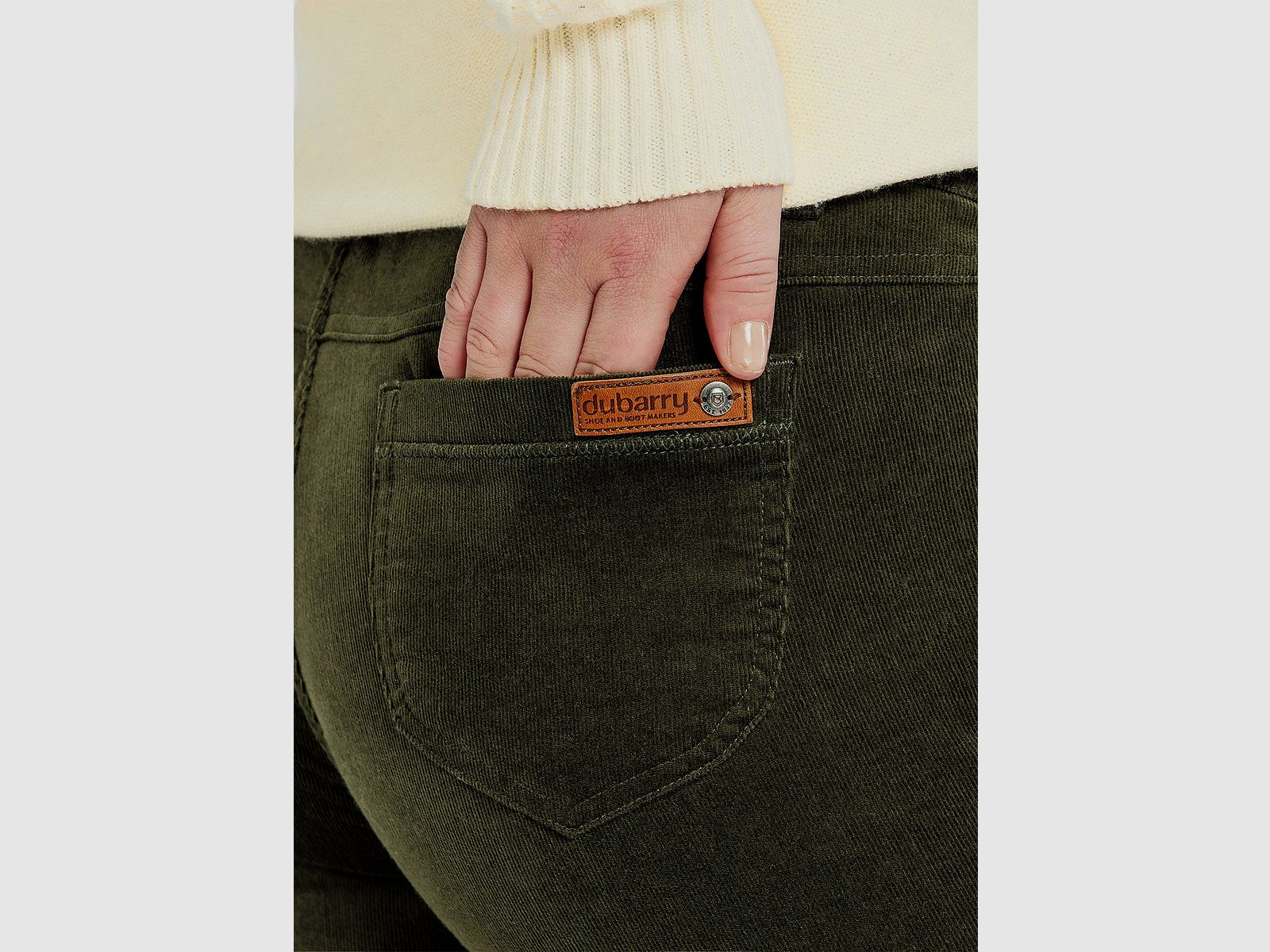 Dubarry of Ireland Pantalon en velours côtelé Honeysuckle Olive
