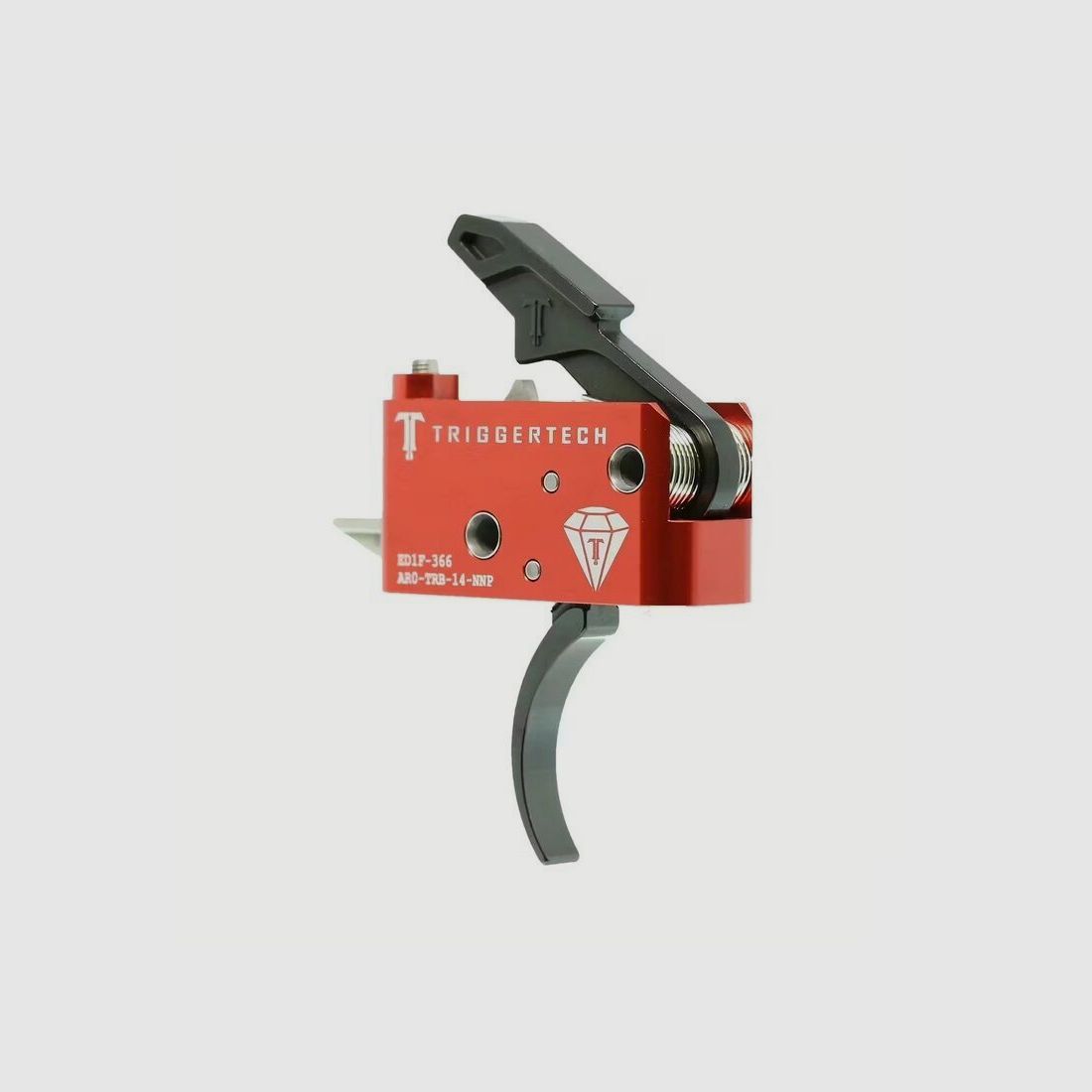 Déclencheur Match Triggertech Diamond AR15 Primary Pro Black 1.0 À 4.0 LBS AR-15 Duty-Black Courbé DIAMANT ROUGE