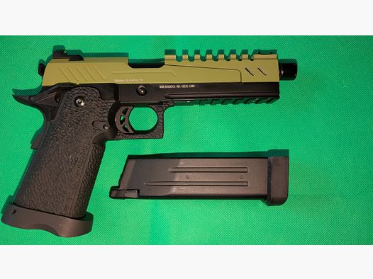 Vorsk Airsoft Hi-Capa 5.1 Split-Slide Vollmetall GBB 6mm BB inkl. Pistolenkoffer, versandkostenfrei in D