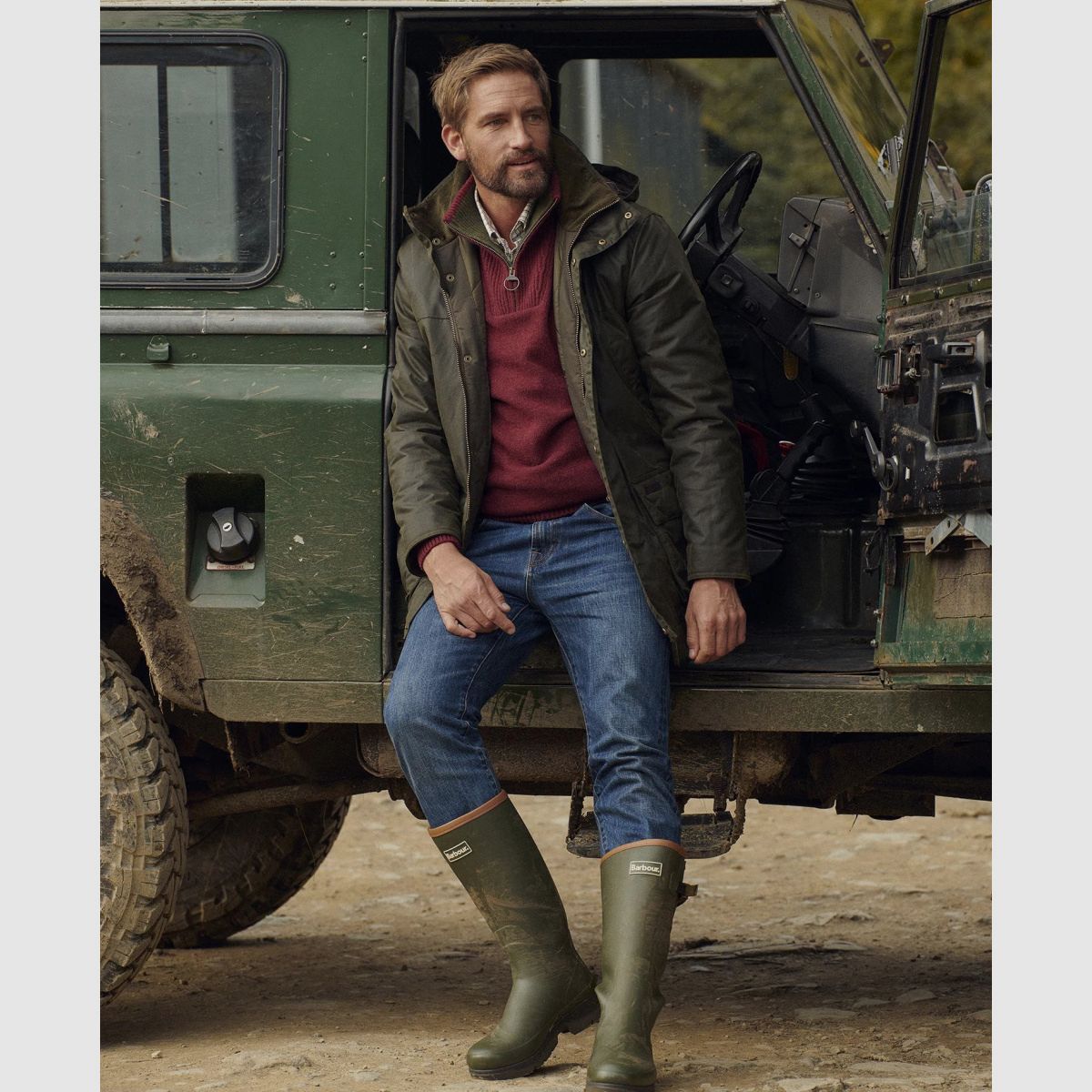 BARBOUR Wachsjacke Bleaberry Olijf