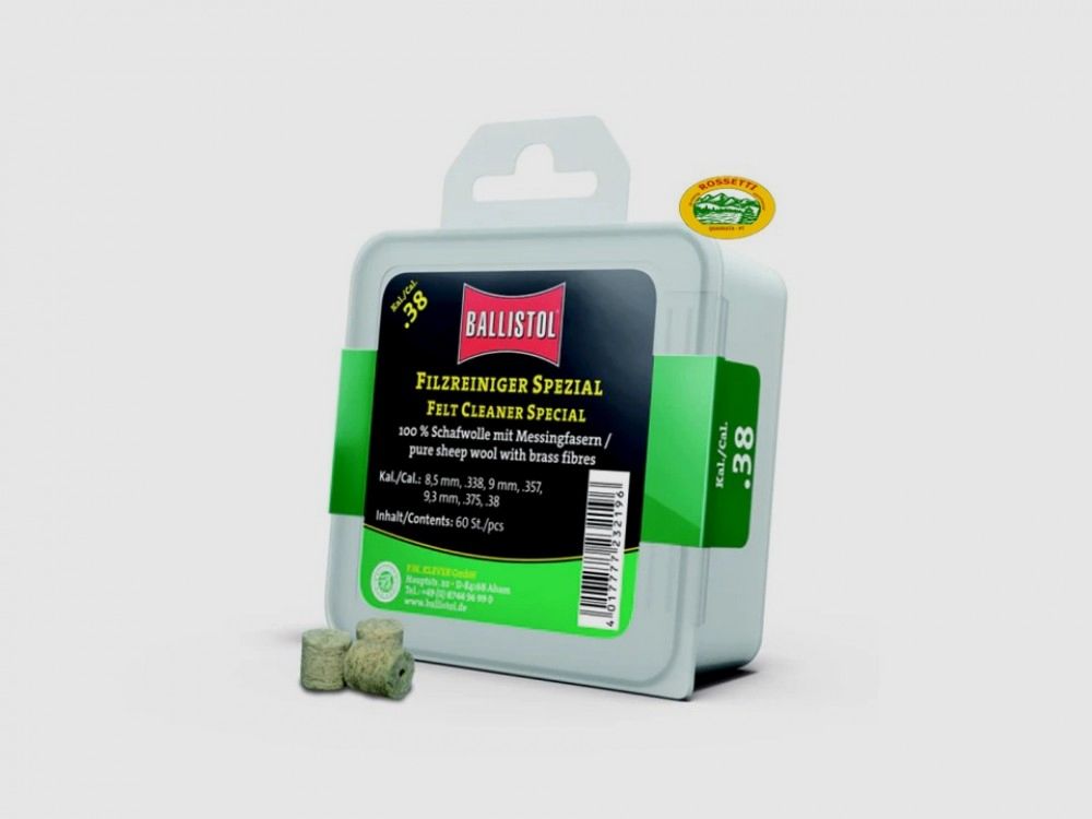 BALLISTOL Filzstücke special Kal. 9 - 38 - 8,5 Packung 60