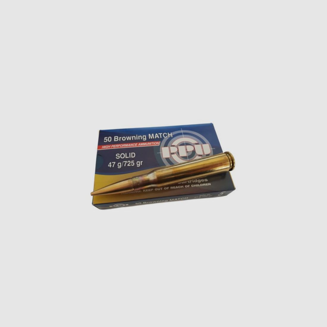 PPU MATCHPATRONEN .50 BMG - 725GRS.- 5 SCHUSS