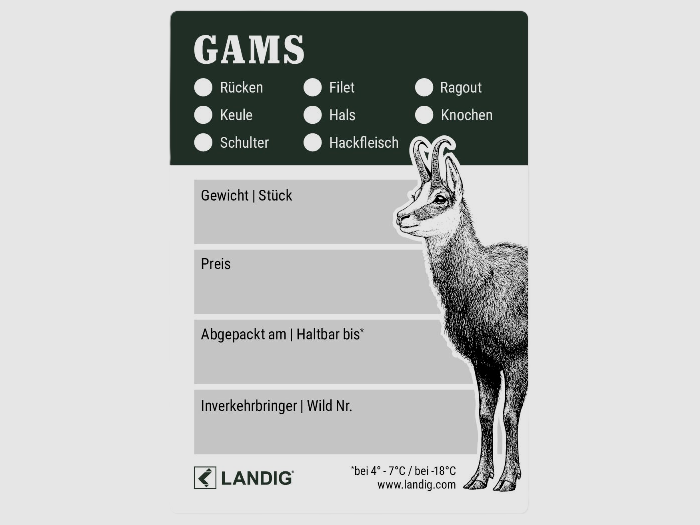 Landig Jagd-Etiketten für Vakuumbeutel, Bild 9 von 9