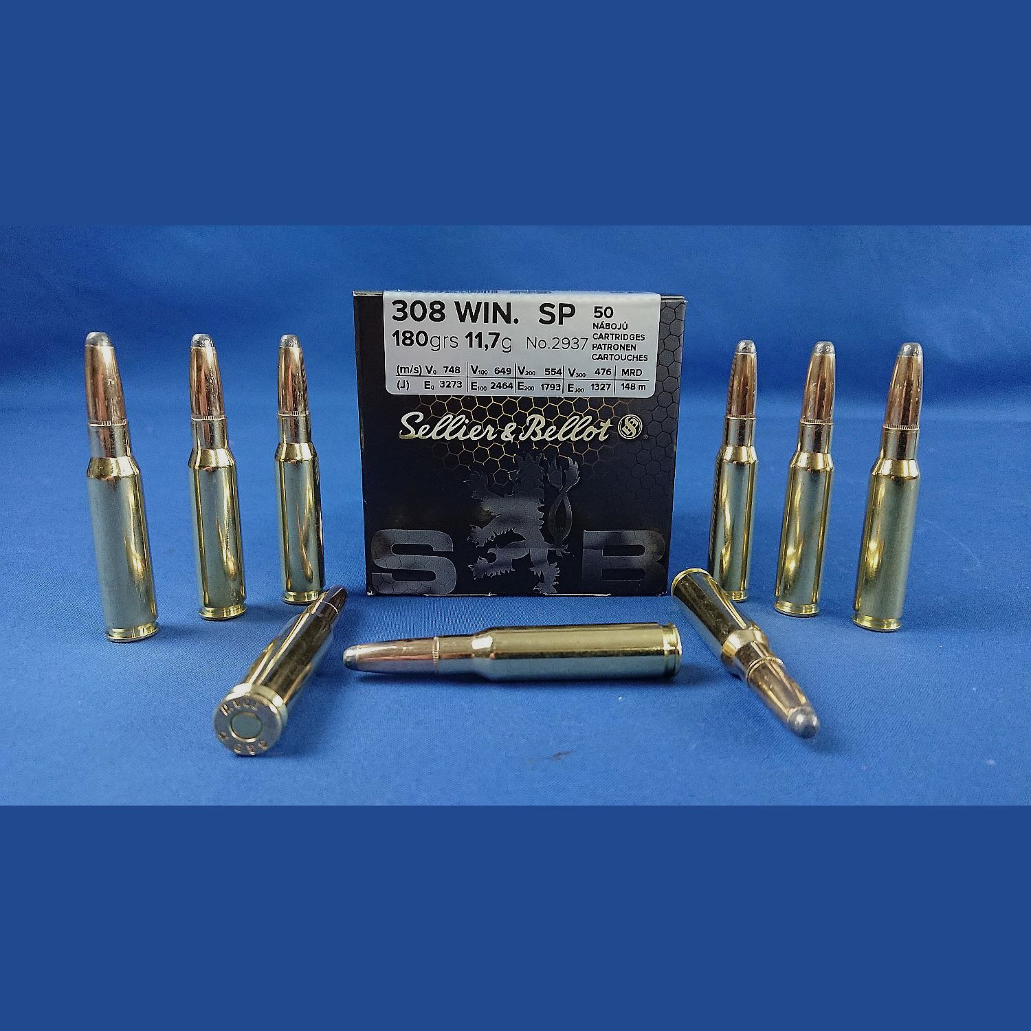 Sellier&Bellot .308 Win. Teilmantel 11,7g/180grs 50Stk.