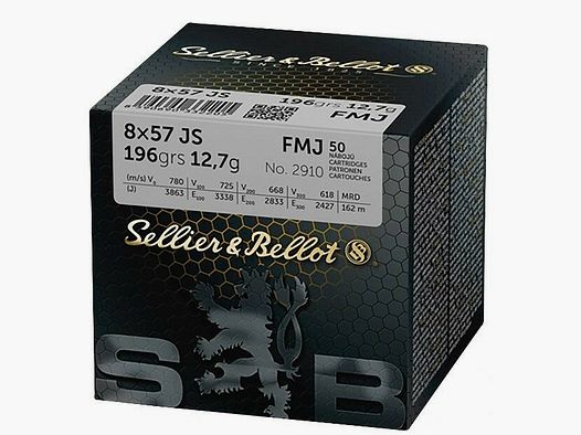 Sellier&Bellot FMJ 12,7g/196grs à50 8x57JS