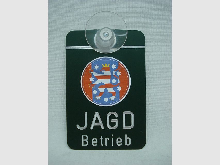 Autoschild Jagdbetrieb - Thüringen