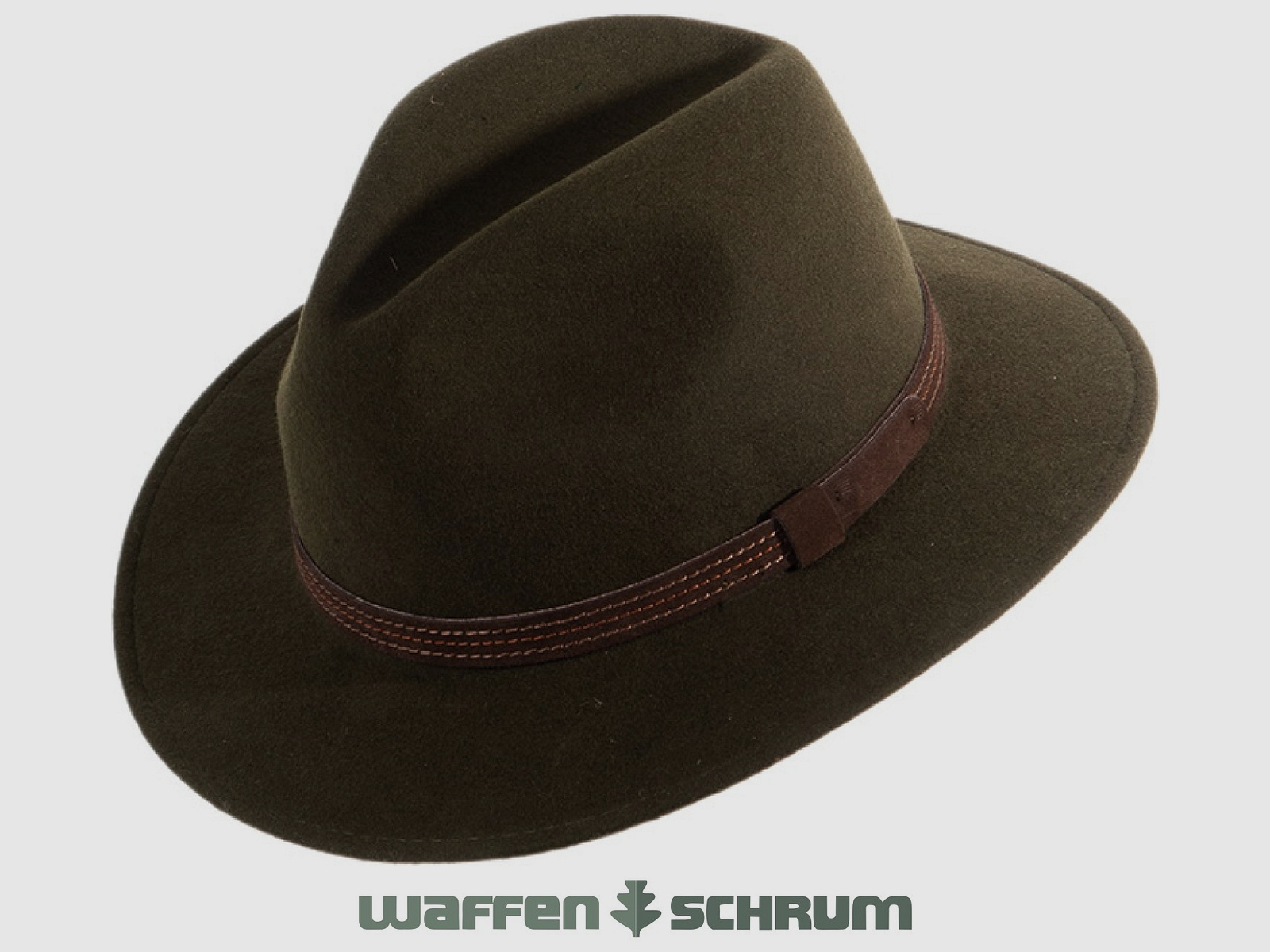 Lodenhut Rollhut m. Ledergarnitur Grün