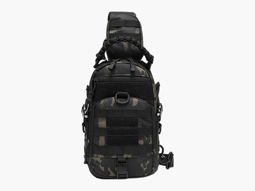 Zaino Sling Tattico: Zaino Crossbody EDC con MOLLE e Tasca Posteriore Nascosta (Multicam)
