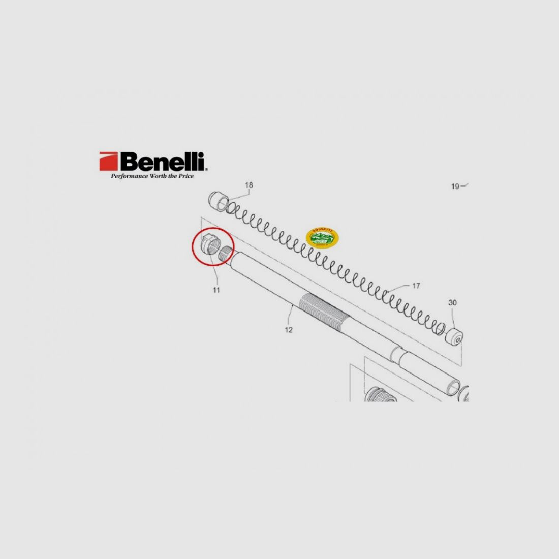 BENELLI Führungsbuchse Vorderschaft M1 - M2 Kal.12 - 133G