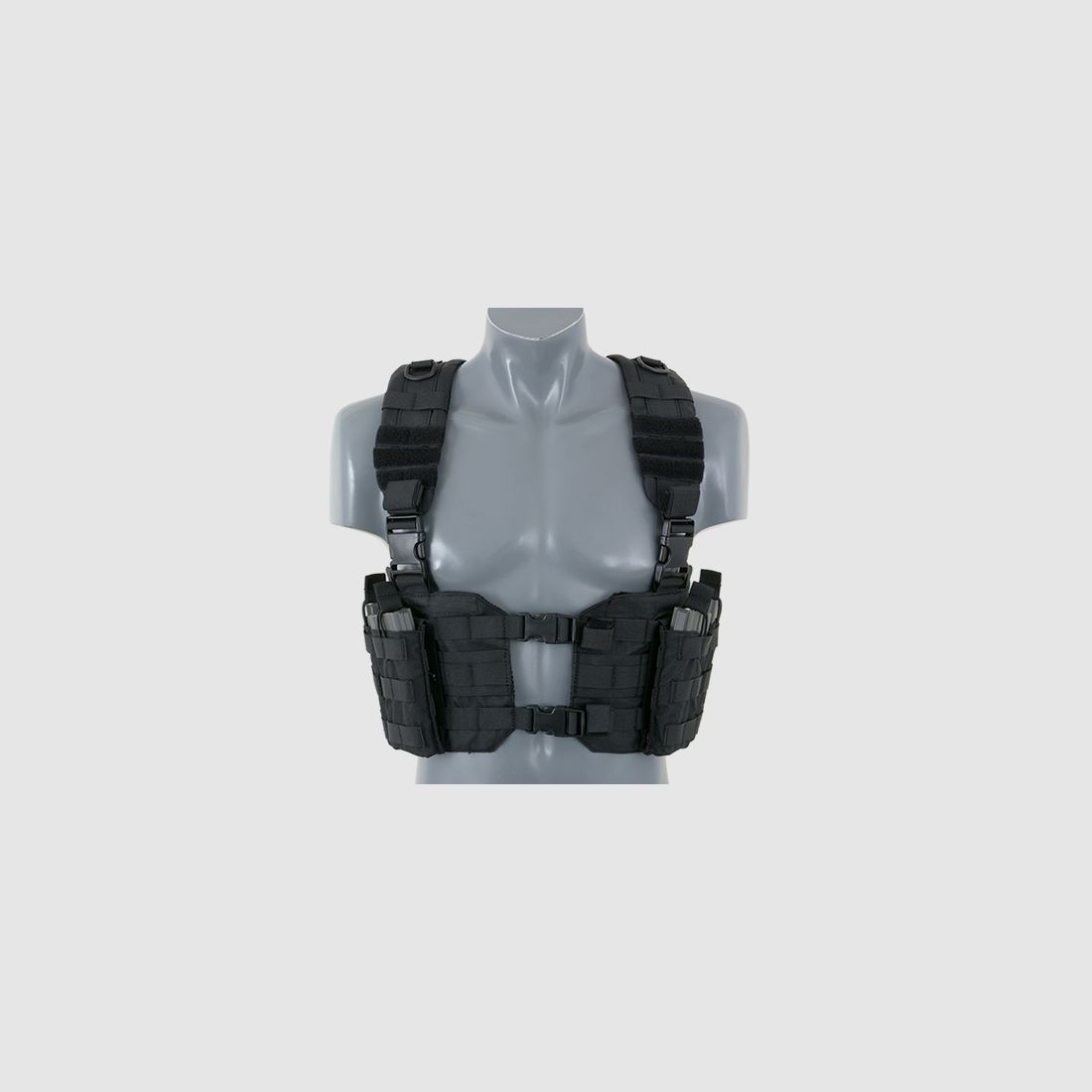 Split Front Chest Harness - Black [8FIELDS]