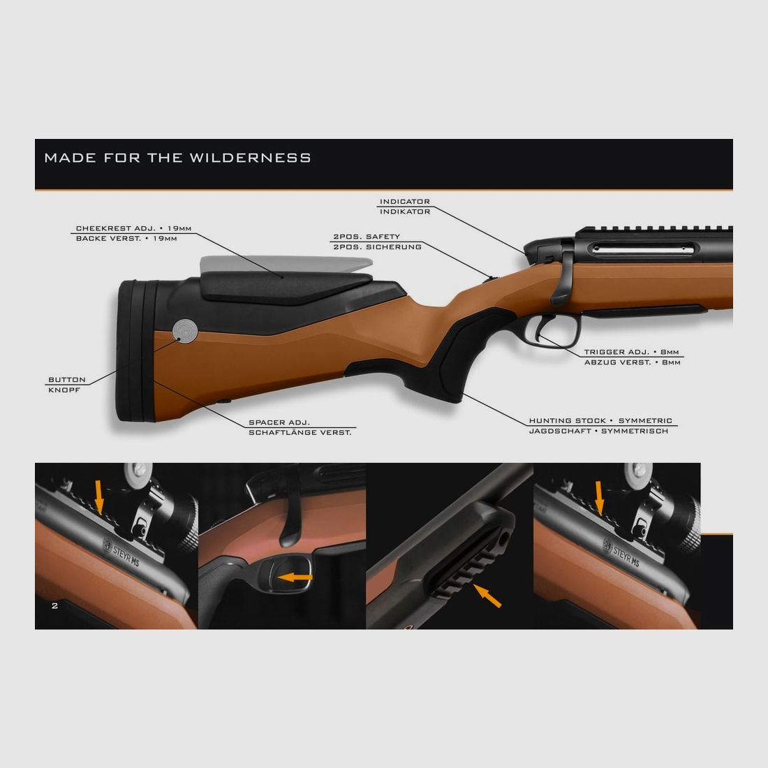 Steyr MS Wild .308 Win. / 20″ Brown, Bild 3 von 3
