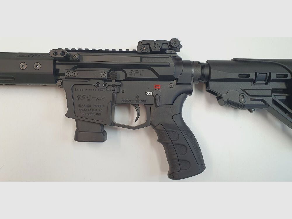 GWMH AG Selbstladebüchse GWMH SPC-SPORTER A4 10" (SWISS PISTOL CARBINE) BLACK Kal..45ACP AR15 Glock Magazin