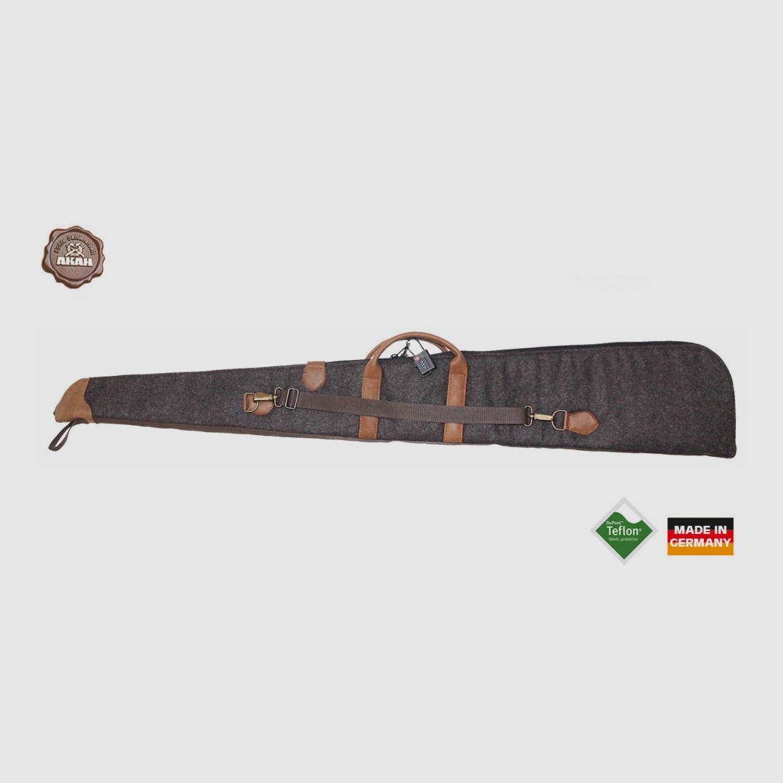 AKAH Flintenfutteral Loden/Elchleder
