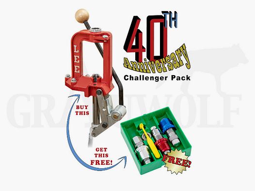 Lee Breech Lock Challenger III 40th Anniversary Einstationenpresse mit .308 Winchester Micrometer Breech Lock Matrizensatz 3-teilig