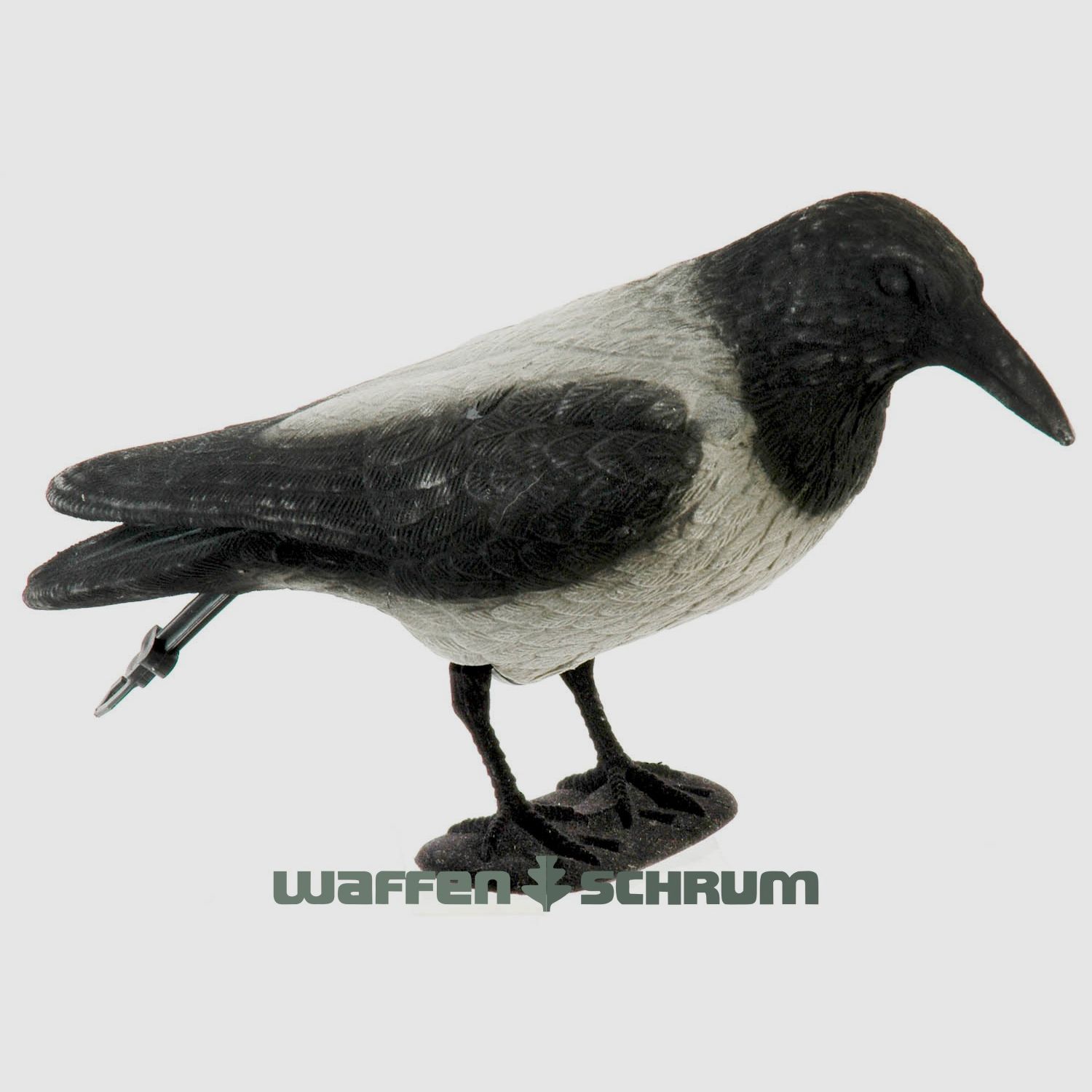 Vollkörper-Lockkrähe beflockt Nebelkrähe