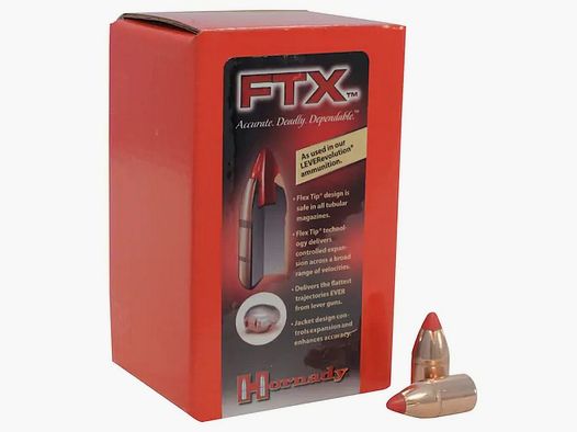 Balle Hornady .44/.430 (.444 Marlin) FTX 265GR 50 pièces