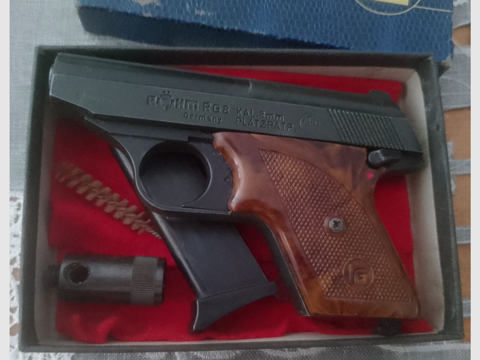 Seltene Röhm RG 8 im Kaliber 8 mm Knall/ PTB 412 mit OVP!