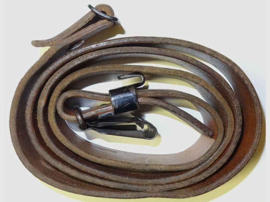 SIG leather strap/carrier strap complete for Swiss service rifle Stgw.57, SIG PE57, SAR M57 SWISS MATCH
