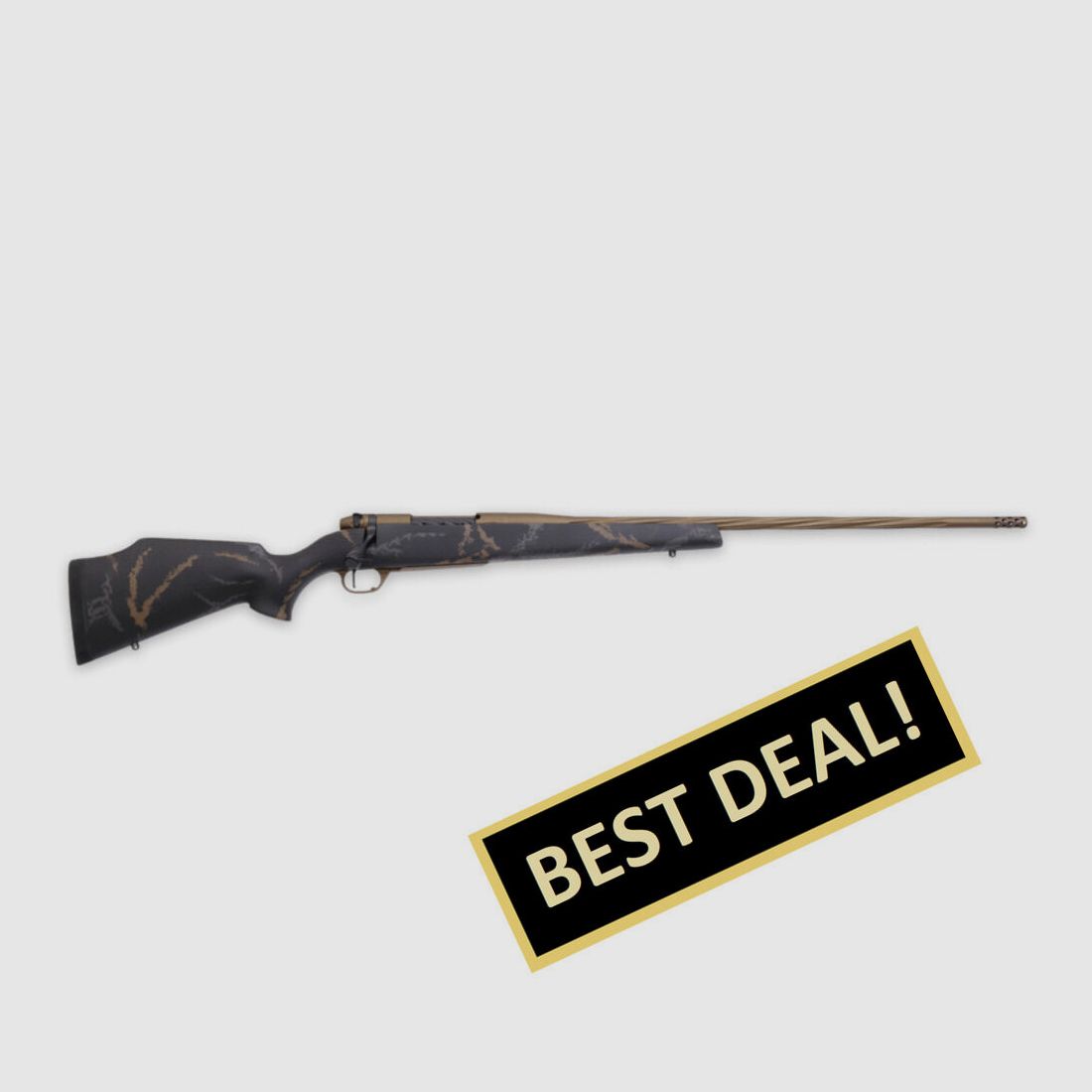 Weatherby MARK V WEATHERMARK LTD. 300 WEATH MAG 26"/66CM FLUTED BRONZE CERAKOTE 1/2"-28