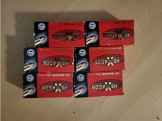357 Hexagon Geco Hülsen 300 Stück zum wiederladen 