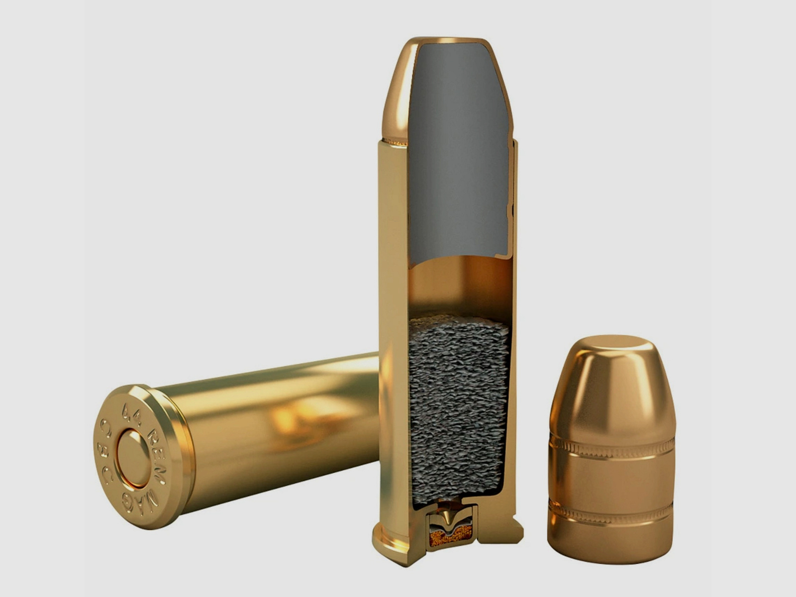 Magtech 144867 .44 Mag. FMJ-Plano 15,55g 240grs. 50 piezas de cartuchos para revólver