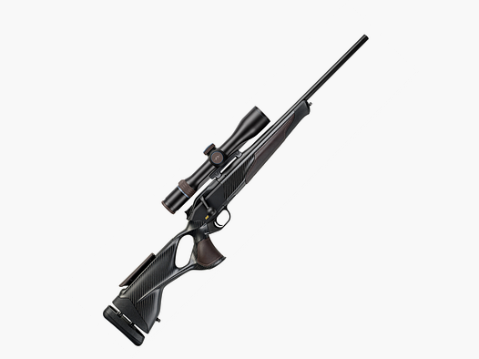 Wie gewohnt ist das Blaser R8 ULTIMATE CARBON LEATHER sehr anpassbar. Neben der traditionellen Variante kann man einen schwereren Lauf wählen.