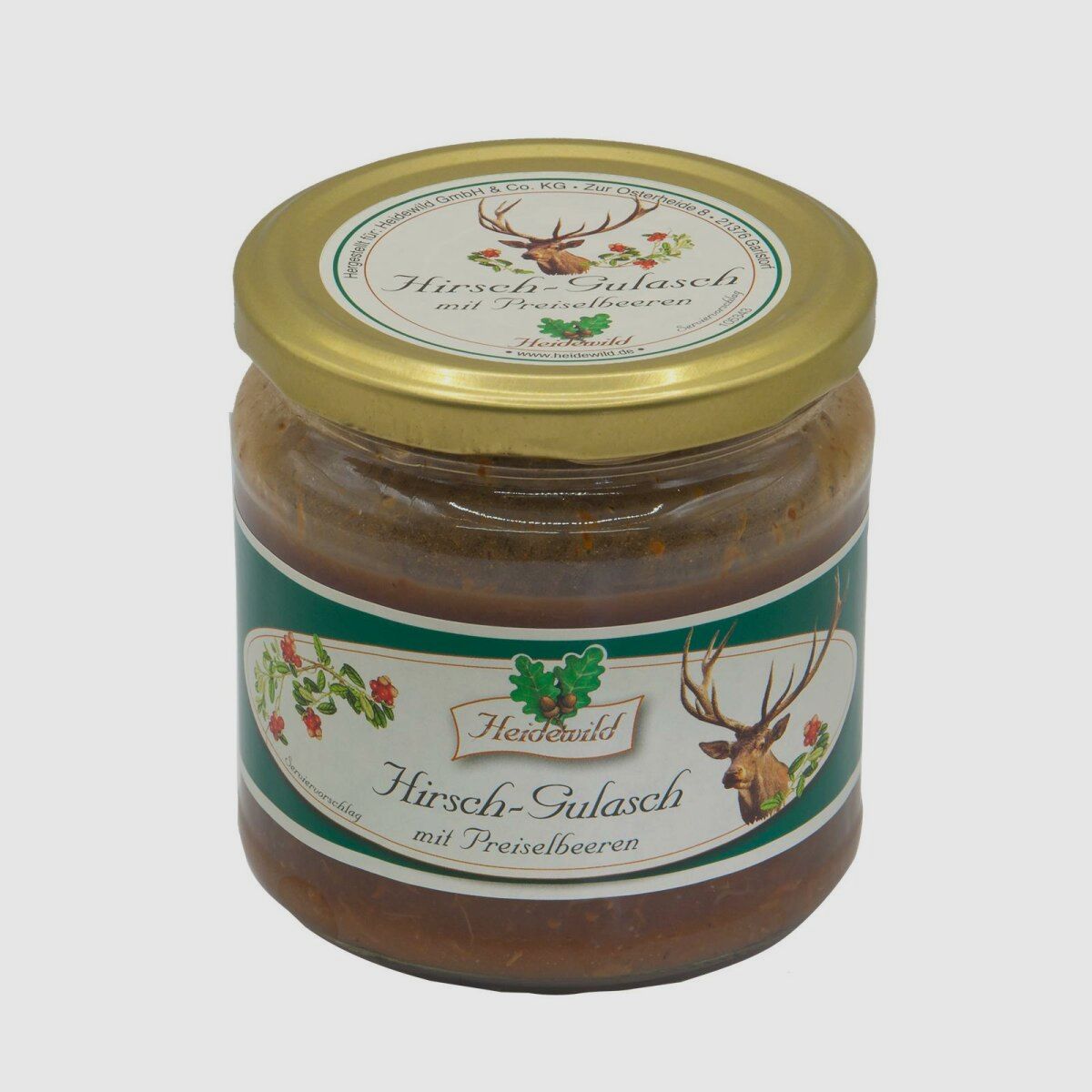 Heidewild Hirsch-Gulasch mit Preiselbeeren