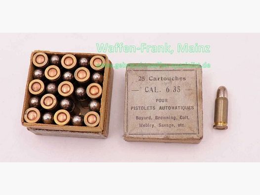 French, various pistol ammunition 6.35mm Browning