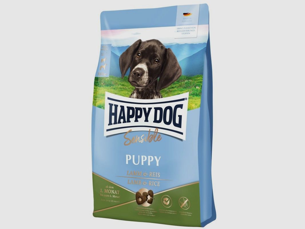 Happy Dog Hunde Trockenfutter Sensible Puppy Lamm & Reis 10 kg