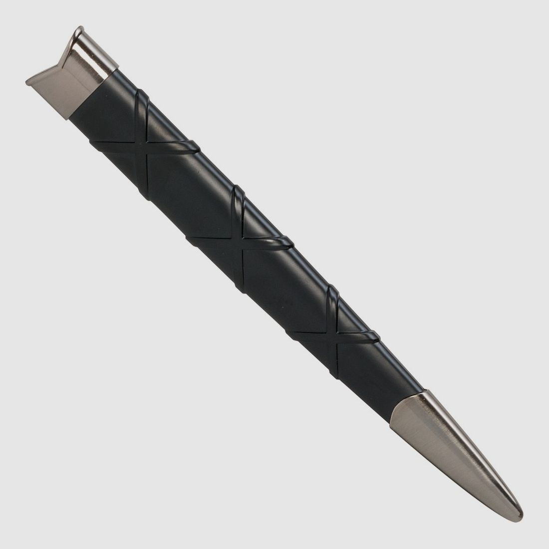 Dolch der Templer schwarz mit rotem Kreuz auf dem Knauf