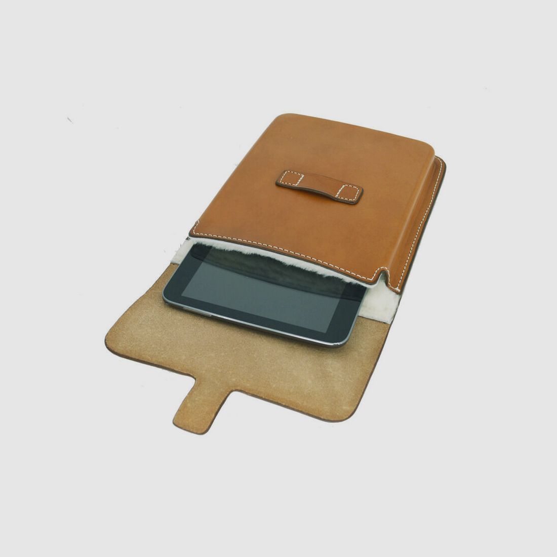 Triple K Tablettasche T-Flap Design braun