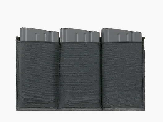 Elastic Triple SR25/M14/SCAR-H/HK417 Magazine Pouch - Black