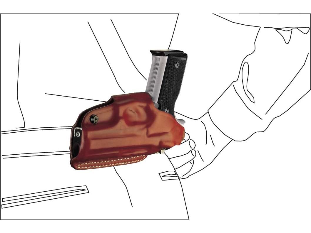 Schnellziehholster mit drei Tragepositionen Walther PPK-Schwarz-Linkshänder