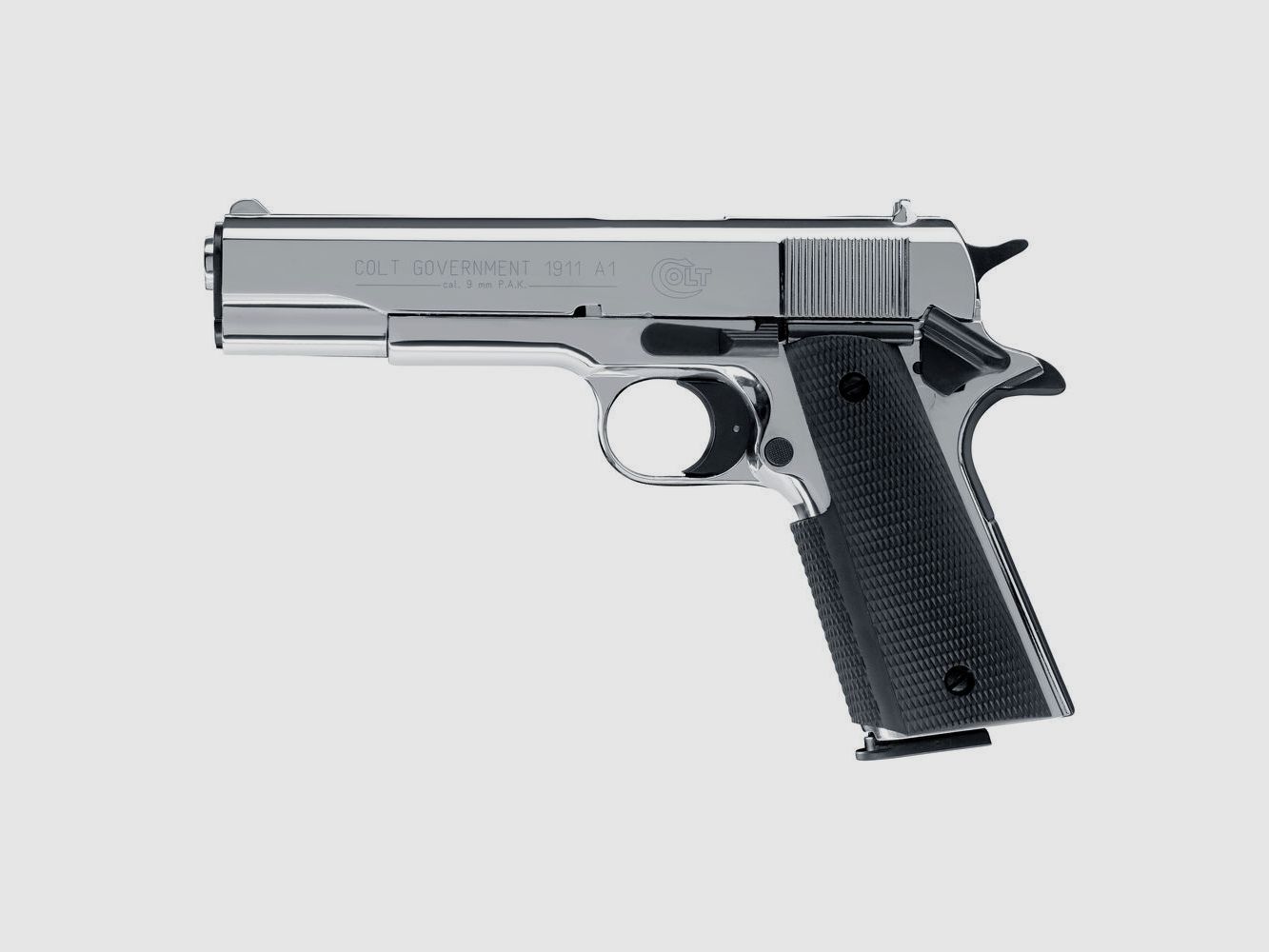 Colt Government 1911 Schreckschuss 9mm P.A.K. polished chrome + Platzpatronen