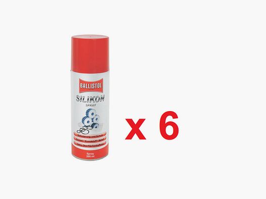 Silikonspray 200 ml von Ballistol in einer Box mit 6 Stk.