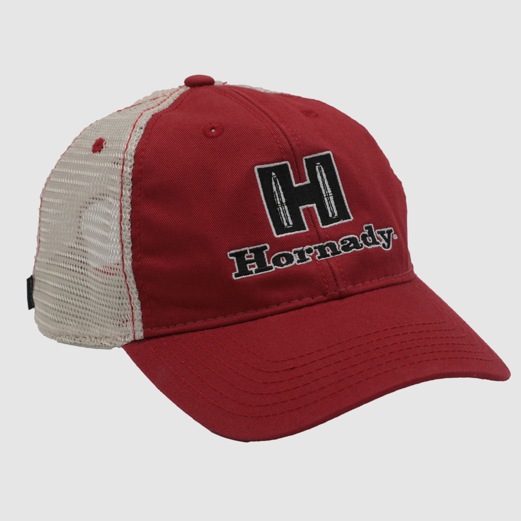 Gorra Hornady Shield Blanca Roja Mesh